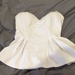 Peplum bustier top